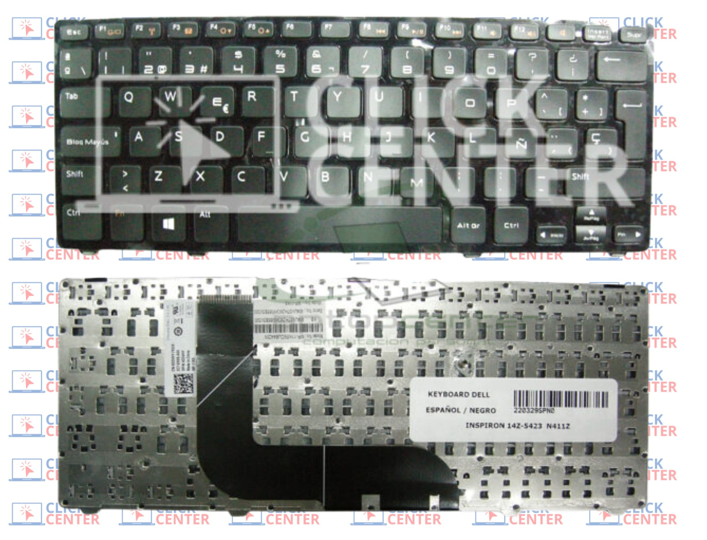 Teclado Dell Inspiron Z N Z Espa Ol Negro Click Center