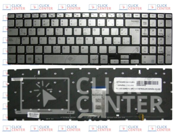 Teclado Samsung Np670z5e Retroiluminado EspaÑol Silver Click Center 6835